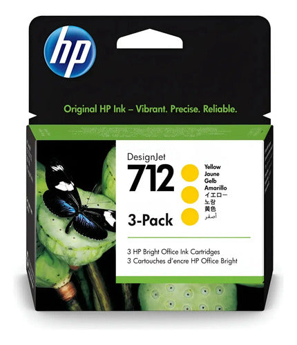 Cartuchos Hp 712 Amarillo T210/230 Pack De 3 Diginet