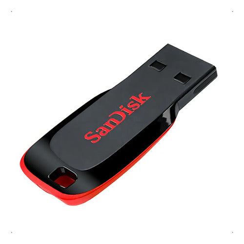 Memoria Usb Sandisk Cruzer Blade Cz50, 64gb, Usb-a 2.0 Negro/rojo Liso