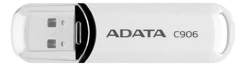 Memoria Usb Adata C906, 32gb, Usb-a 2.0, Blanco Blanco Liso