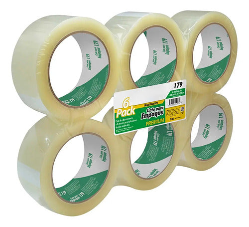 Cinta Adhesiva Embalaje Tuck Transparente 48mm X 150m Pack 6 Unidades