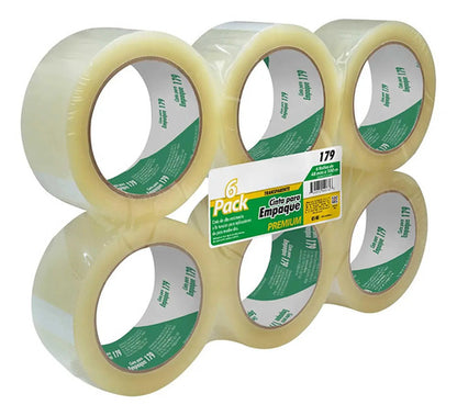 Cinta Adhesiva Embalaje Tuck Transparente 48mm X 150m Pack 6 Unidades