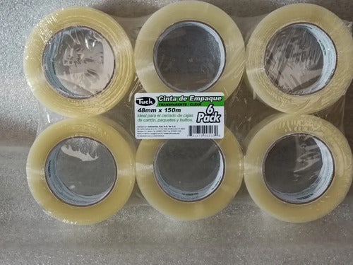 Cinta Adhesiva Embalaje Tuck Transparente 48mm X 150m Pack 6 Unidades