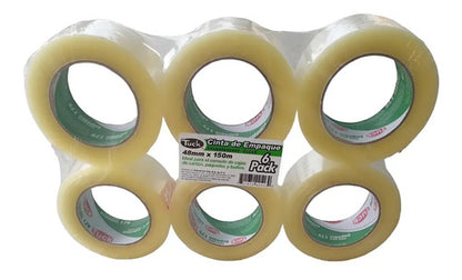 Cinta Adhesiva Embalaje Tuck Transparente 48mm X 150m Pack 6 Unidades