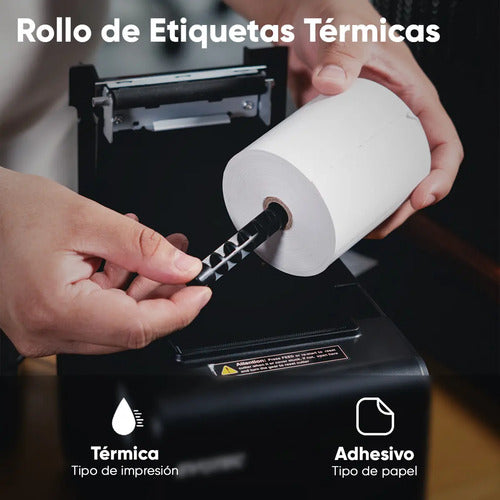 Pack De 16 Rollos De Etiquetas Térmicas Evotec Ev-3012c Para Punto De Venta Blanco