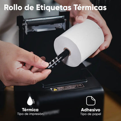Pack De 16 Rollos De Etiquetas Térmicas Evotec Ev-3012c Para Punto De Venta Blanco
