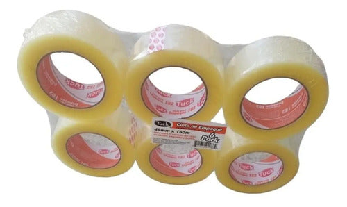 Tuk 182t 48x150 Pack 6 Cinta  150m X 48mm Color Transparente Transparente