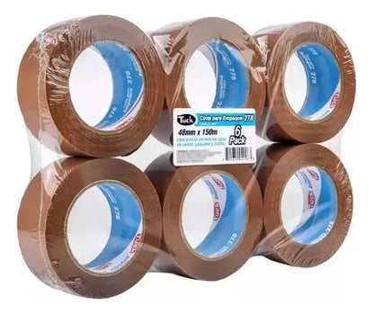 Cinta De Embalaje Tuk 278 Marrón 48mm X 150m Pack 6 Marrón