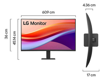 Monitor Curvo LG 27u421a-b Led Va 27  Full Hd, 100hz, Hdmi Negro