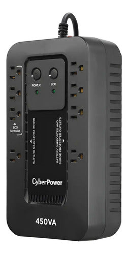 No Break Ups 8 Tomas Ec450g 450va 260w 120vac Puerto Usb Negro