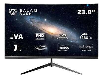 Monitor Gamer Curvo 23.8 Va Andromeda Mag24y Fhd 180hz 1ms Negro