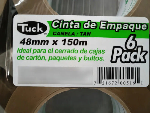 Cinta Adhesiva Tuck Canela 48x150 T-179 Set Con 6 Piezas Canela