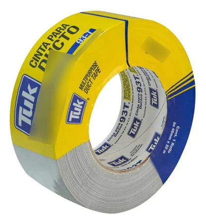 Cinta Ducto Plateada 48mm X 50m Tuk 93-t  Profesional Plateado