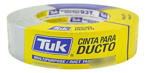 Cinta Ducto Plateada 48mm X 50m Tuk 93-t  Profesional Plateado