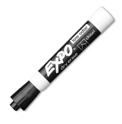 Marcador Pizarron Sharpie Expo Negro Cincel 12 Pzs Negro