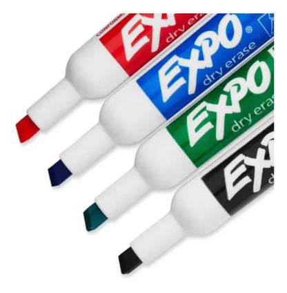 Marcador Para Pizarra Expo Bajo Olor Rojo Punta Cincel 12 Rojo