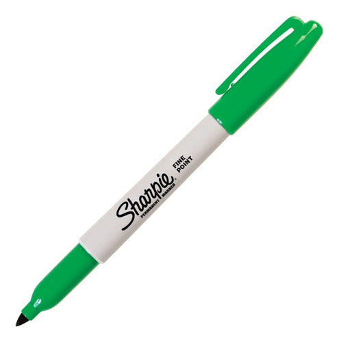 Marcador Sanford 30004 Sharpie Fino Verde Permanente C/12 Verde