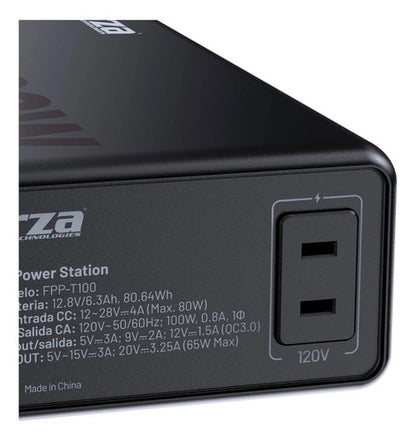 Forza Power Technologies Estación Carga Fpp-t100, 100w 80wh Negro
