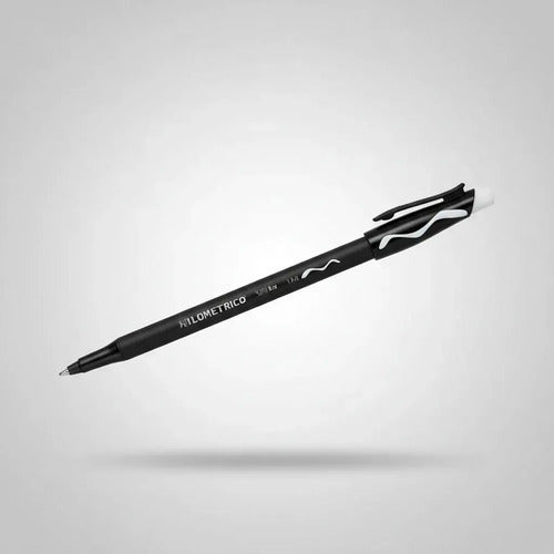 Bolígrafo Paper Mate Borrable Para Escritura Media, Pack De 12 En Tinta Negra Negro
