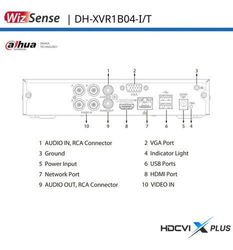 Dahua Dvr 4 Canales Dh-xvr1b04-i/t 1 Discos Duros, Máx. 6tb