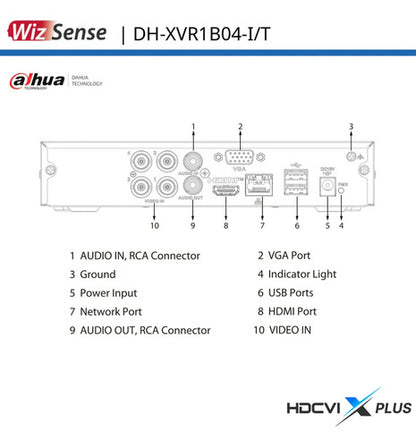 Dahua Dvr 4 Canales Dh-xvr1b04-i/t 1 Discos Duros, Máx. 6tb