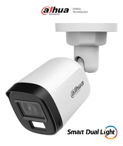 Cámara Bala Dahua Dh-hac-hfw1200rl-il-t 2mp Visión Nocturna Blanco