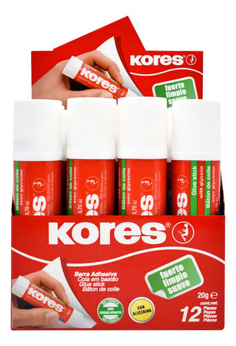 Pegante Barra Adhesivo Kores 20g Caja C/12 Pz