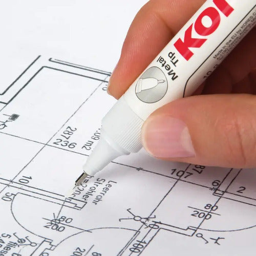Corrector Líquido Kores Lápiz Punta Metálica X12