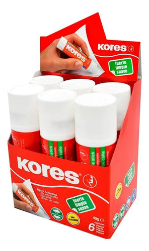 Lápiz Adhesivo Kores 40 Gr Paquete C/6 Piezas - 124029 /vc