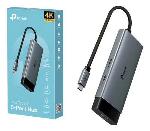 Tp-link Docking Station Uh5020c Usb-c, 2 X Usb-c 3.0 Gris