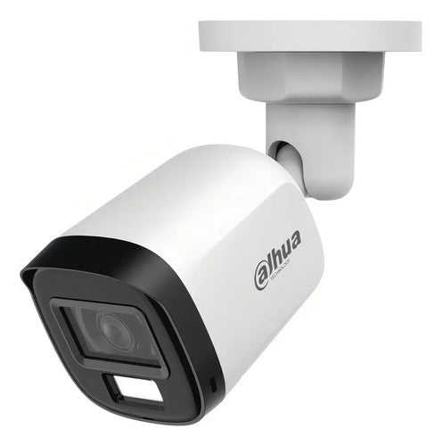 Cámara Bala Dahua 2mp Con Micrófono Y Visión Nocturna De 30m Blanco