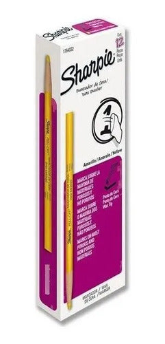 Marcador De Cera Sharpie Amarillo 12 Pzs