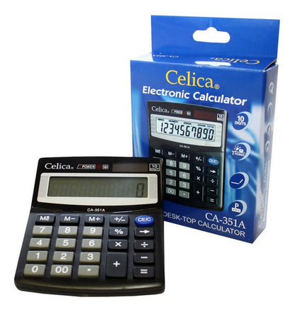 Calculadora Celica Ca-351a Semi Escritorio 10 Dígitos /vc Negro