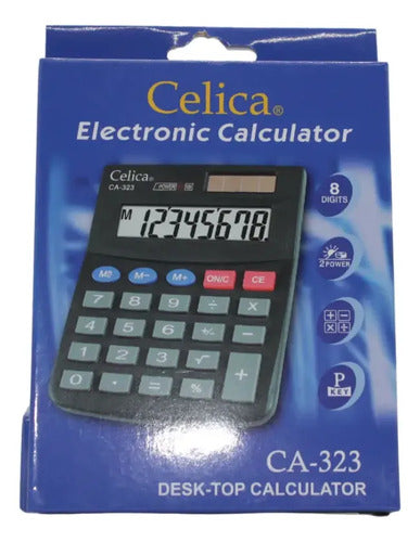 Calculadora Celica Semi Escritorio 8 Digitos Negro