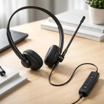 Dell Audífonos Wh125, Alámbrico, Usb-a Dell-wh125-dww Negro