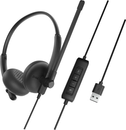 Dell Audífonos Wh125, Alámbrico, Usb-a Dell-wh125-dww Negro