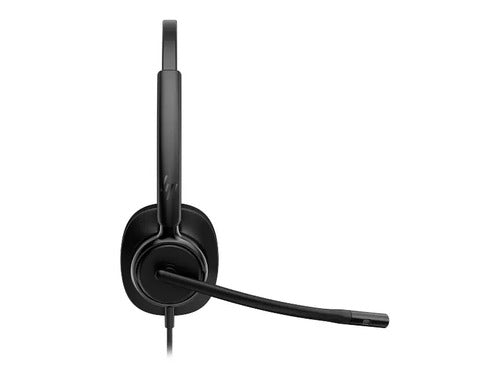 Diadema Poly Mission 425 Stereo Usb-c/a Wired Headset Classic Cushion Foam Con Cancelacion De Ruido Negro