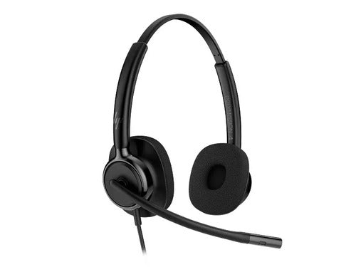Diadema Poly Mission 425 Stereo Usb-c/a Wired Headset Classic Cushion Foam Con Cancelacion De Ruido Negro