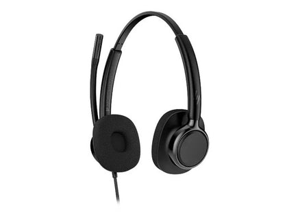Diadema Poly Mission 425 Stereo Usb-c/a Wired Headset Classic Cushion Foam Con Cancelacion De Ruido Negro