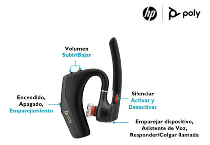 Poly Monoaural Voyager Legend 50-m Uc, Inalámbrico Bluetooth Negro
