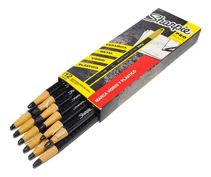 Marcador De Cera Sharpie Negro C/12 Negro