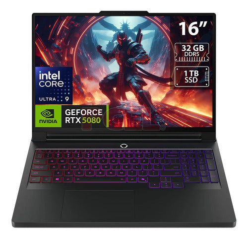 Laptop Gamer Lenovo Legion Pro 7, 16  Ultra 9 275hx Rtx 5080 Negro