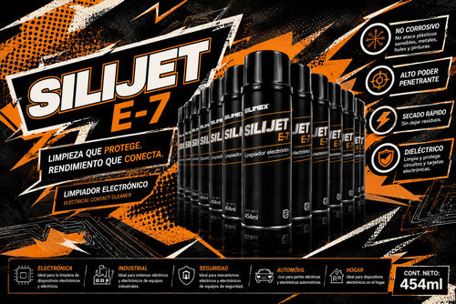 Limpiador Eléctrónico Aerosol Silijet E-7 Plus Pack 15 Unid