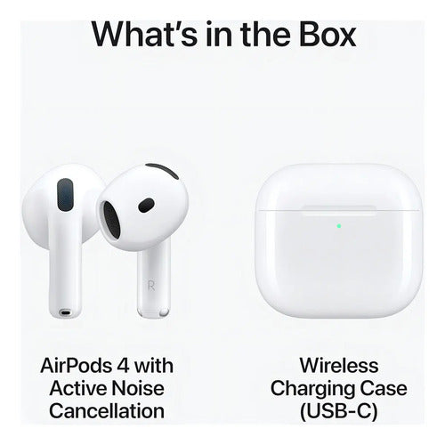 Auriculares Apple AirPods 4ta Generación Cancelación Ruido Blanco