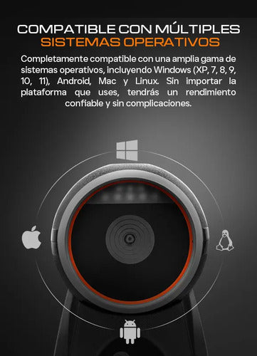 Lector De Código De Barras 2d Qian Inalámbrico- Incluye Base Negro Usb