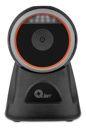 Lector De Código De Barras 2d Qian Inalámbrico- Incluye Base Negro Usb