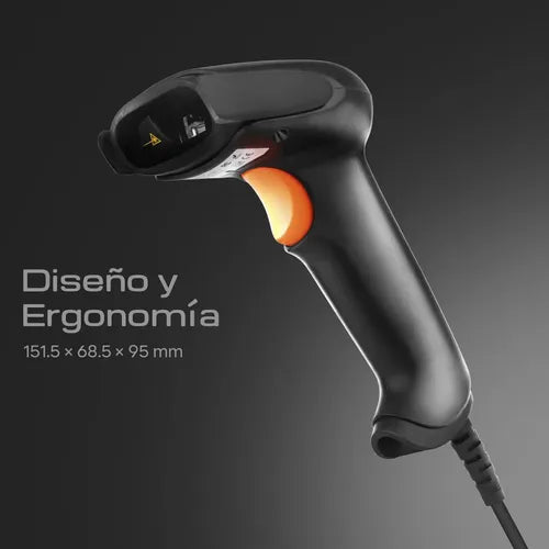 Qian Qob-1dusy Lector De Código De Barras Led, 1d - Base Negro Ps-2