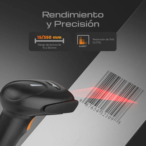 Qian Qob-1dusy Lector De Código De Barras Led, 1d - Base Negro Ps-2
