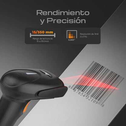 Qian Qob-1dusy Lector De Código De Barras Led, 1d - Base Negro Ps-2