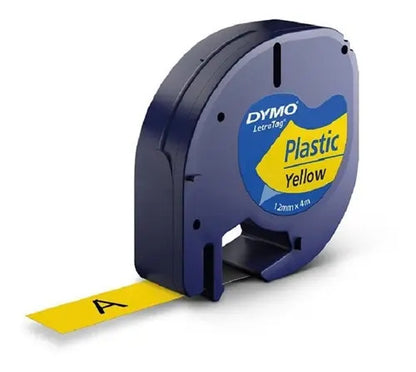 Cinta Plástica Negra Y Amarilla 91332 12 Mm X 4 Mts Dymo