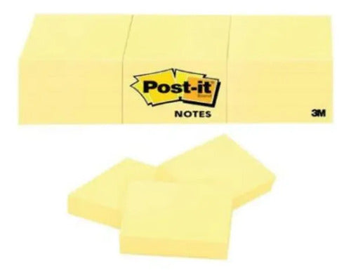 Notas 3m Post It 653 1.5x2  Amarillo Paquete 100 Hojas C/12 Amarillo